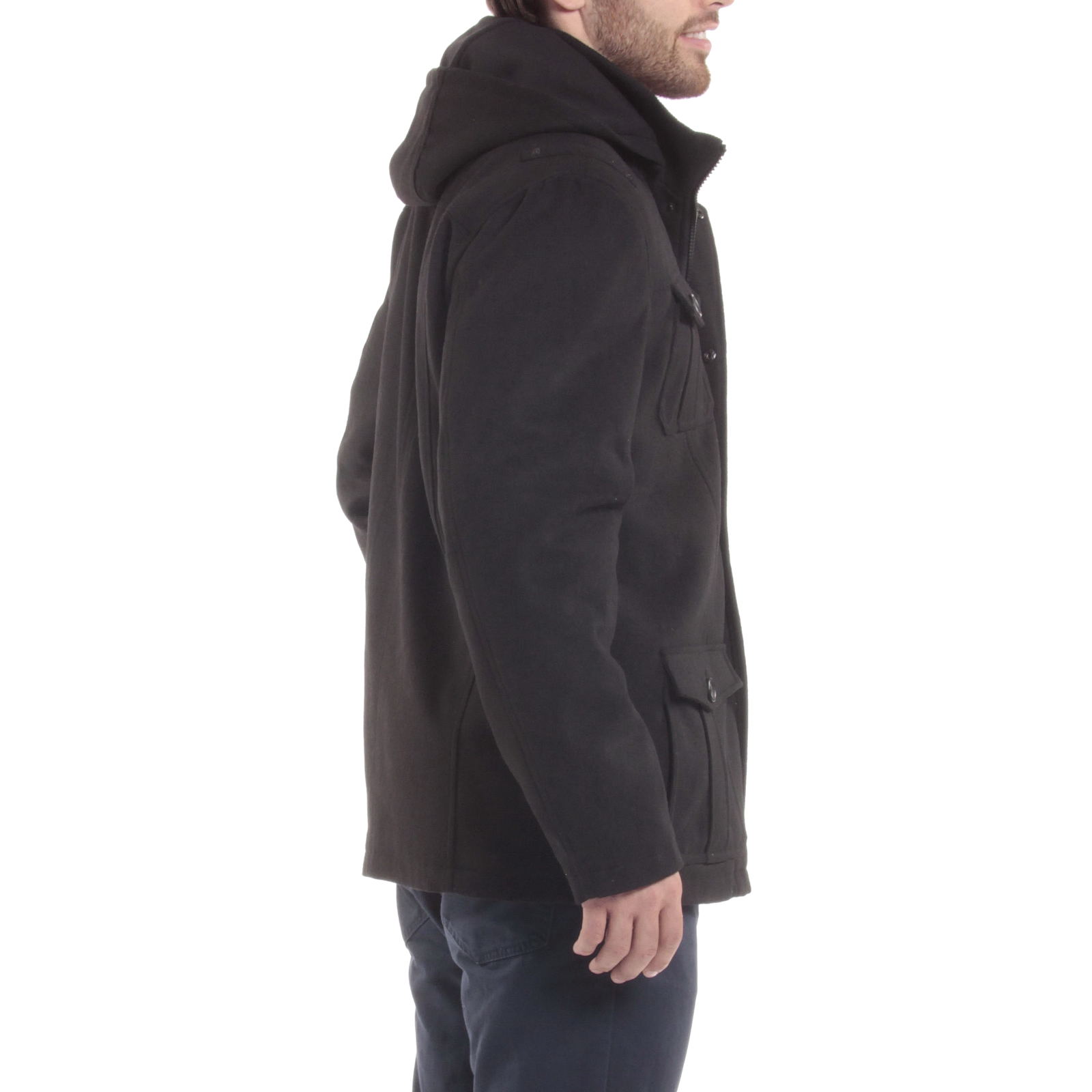 Alpine Swiss Noah Wool Mens Military Jacket Hood Parka Cargo Pocket